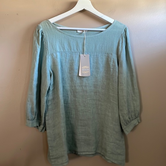 Bellambra Tops Linen Green Top Blouse Poshmark